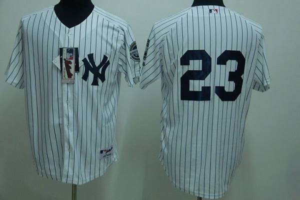 Yankees #23 Don Mattingly Stitched White MLB Jersey - Click Image to Close